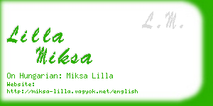 lilla miksa business card